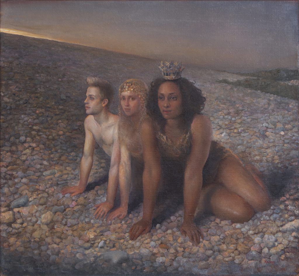 On The Beach, 2012. Oil on canvas, 60 x 65 cm.