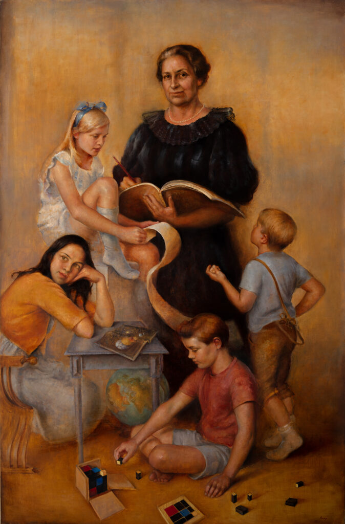 Painting commission of Maria Montessori for the Montessori School, Norway.